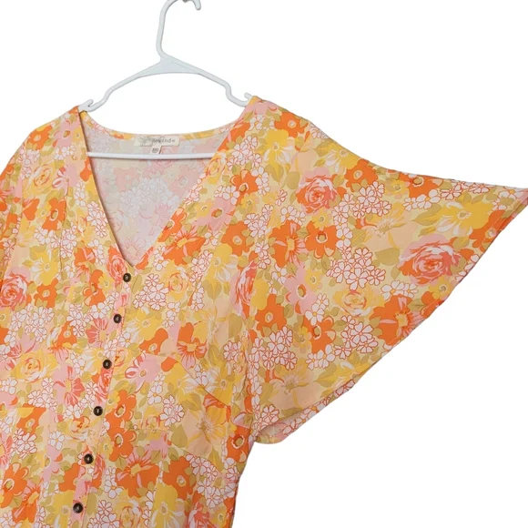 Rewind Orange Floral Dress - Picture 4 of 11